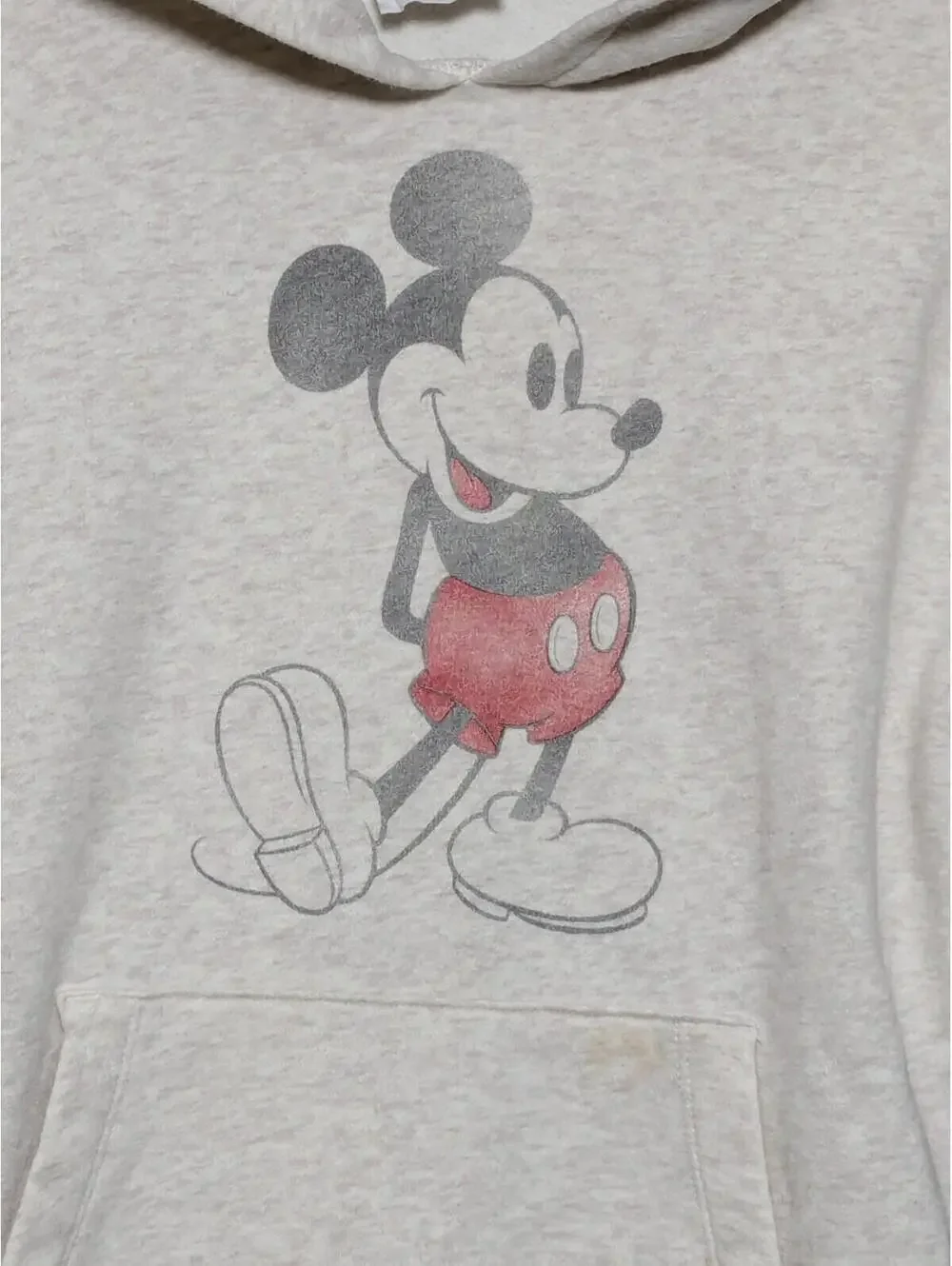 Disney Gap Teen Hoodie, Mickey Mouse, Oatmeal, Cotton Blend, Size 8
